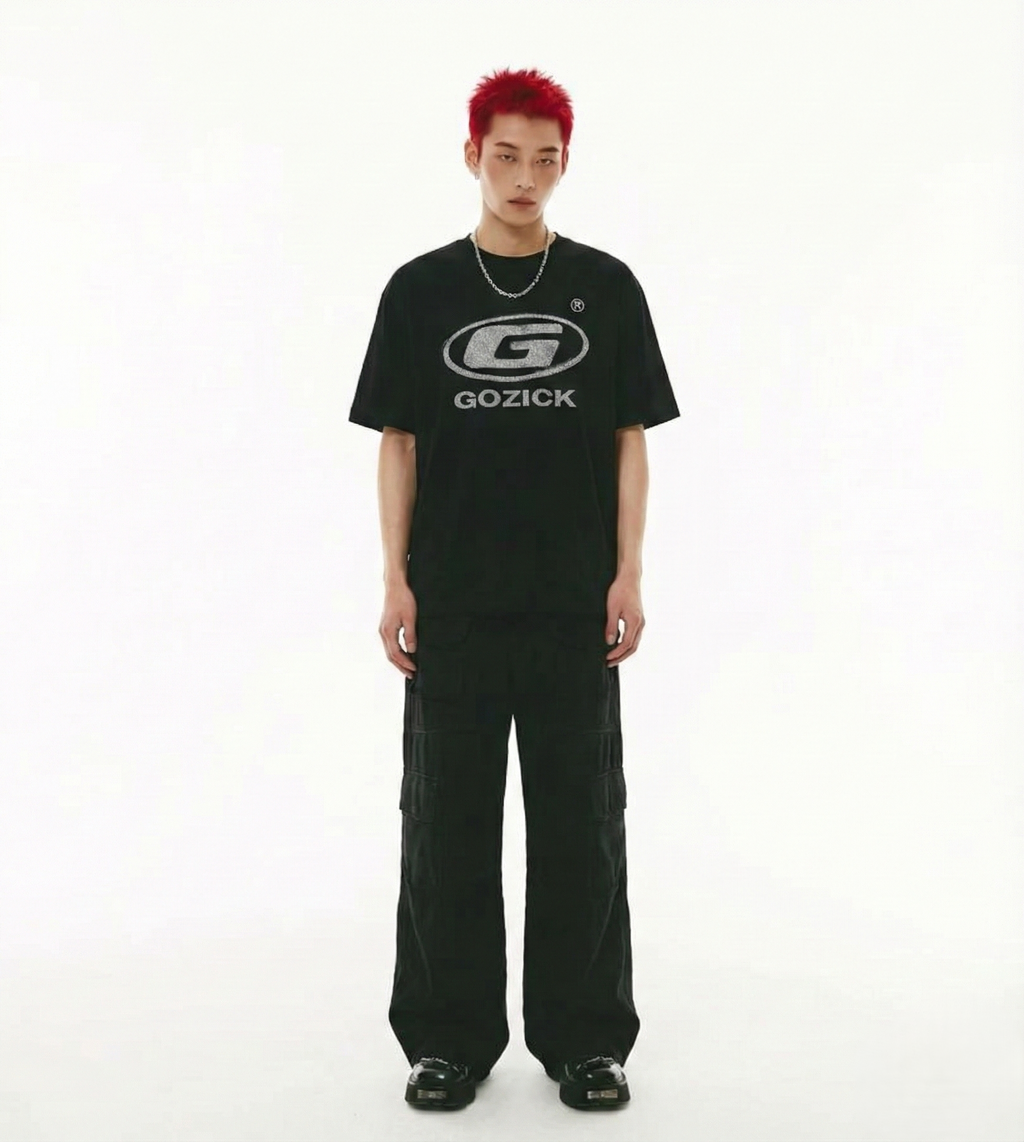 GOZICK STUDIO™ Eternal Run Regular fit Tee — Black